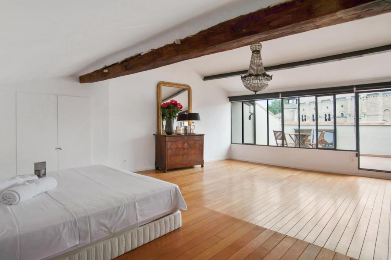 Charming And Large Duplex Flat With Beautiful Terrace In Avignonアパートメント エクステリア 写真